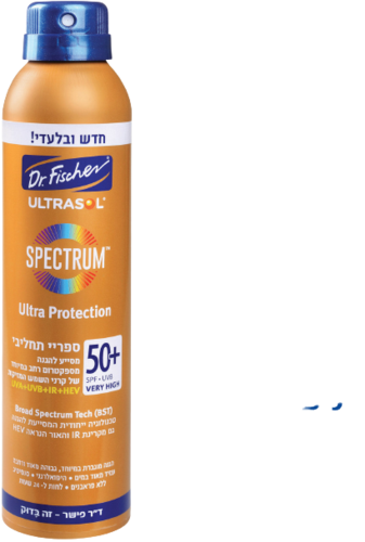 ספריי תחליבי להגנה מהשמש | + SPF50  | מכיל 200 מ''ל | ד
