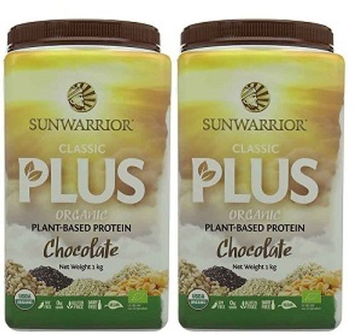 אבקת חלבון טבעוני פלוס | טעם טבעי סאן ווריור | מכיל 750 גרם | מבצע זוגי | סאן ווריור | SUNWARRIOR