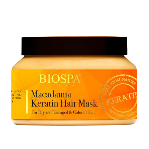 מסכת שיער קרטין ומקדמיה | מכיל 500 מ"ל | ביו ספא | BIO SPA