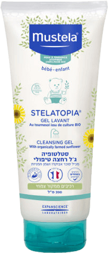סטלטופיה | ג'ל רחצה טיפולי | לעור יבש במיוחד | מכיל 200 מ