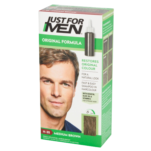 צבע לשיער | לגבר H-35 חום | מדיום ג'סט פור מן | Just For Men