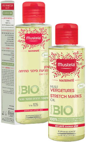 שמן למניעת סימני מתיחה | 100% רכיבים ממקור טבעי | 105 מ