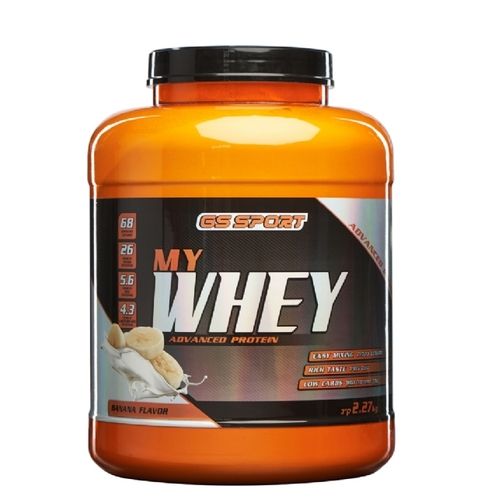 אבקה להכנת משקה חלבון מי גבינה בטעם בננה 2.7 ק