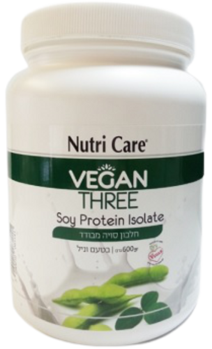 אבקת חלבון סויה מבודד | בטעם וניל | 600 גרם |  נוטרי קר | Nutri Care