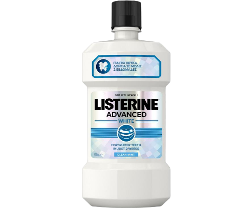 תמיסה לשטיפת פה ליסטרין | 500 מ"ל | LISTERINE ADVANCED WHITE