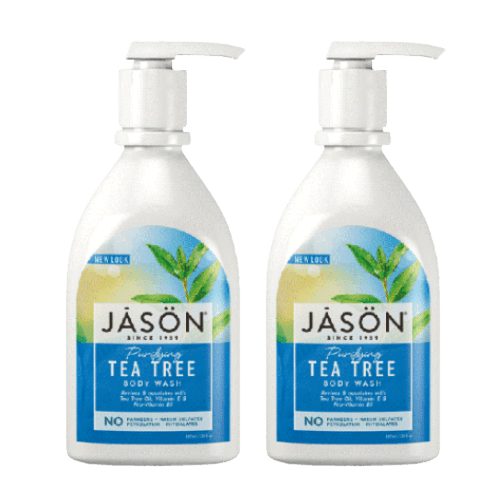 מבצע זוגי | ג'ייסון סבון גוף עץ התה מטהר | מכיל 887 מ