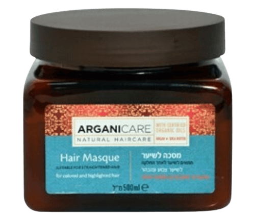 מסכה לשיער יבש ופגום | ארגן וחמאת שיאה | 500 מ"ל ארגני קר | ARGANICARE
