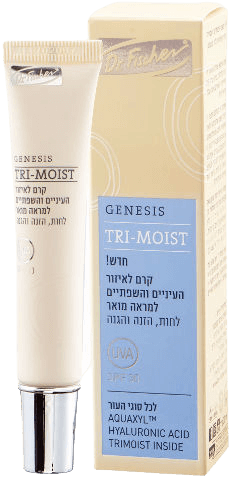 קרם לאזור העיניים והשפתיים | GENESIS TRI MOIST | למראה מואר | מכיל 20 מ"ל | +SPF30 |  ד"ר פישר | Dr. Fischer
