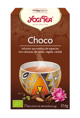 יוגי טי תה עם צמחים להכנת משקה חליטת פירות וצמחים אורגנים קקאו | 17 שקיקים Yogi tea