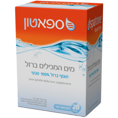 ספאטון | מים המכילים ברזל | 28 אריזות אישיות | תוסף ברזל 100% טבעי | Spatone
