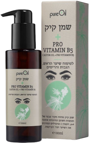 שמן קיק פלוס פרו ויטמין B5 | לטיפוח שיער הראש הגבות והריסים | מכיל 100 מ