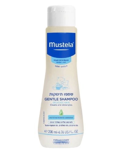 שמפו לתינוקות | מכיל 200 מ"ל | Baby Shampoo | לשימוש מלידה ( מלבד פנים ) | ללא פראבנים |  מוסטלה | Mustela