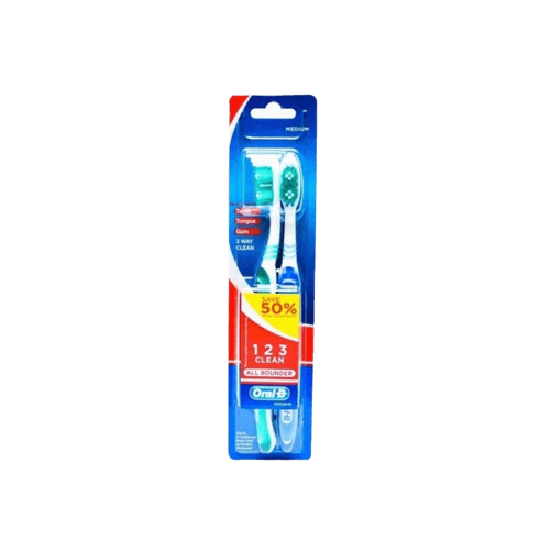 זוג מברשות שיניים | לשיניים, לשון וחניכיים |  Oral B | אורל בי 
