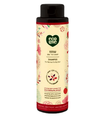 שמפו לשיער רגיל עד שמן | עגבניות, סלק ופלפל אדום | מכיל 500 מ