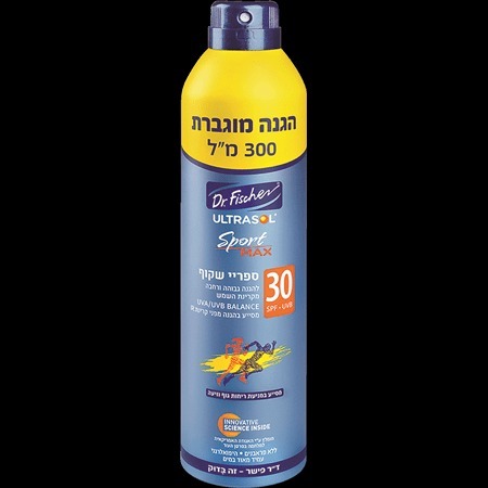 אולטרסול ספורט | ספריי שקוף | spf30