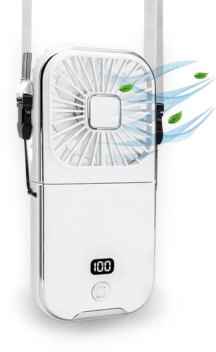 מיני מאוורר נייד לתלייה על הצוואר AirFan Plus 3000Mah