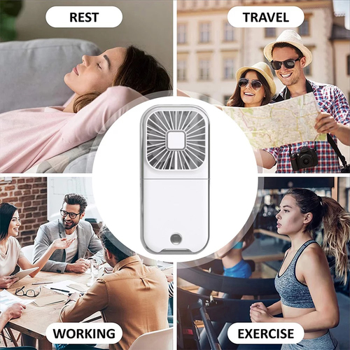 מיני מאוורר נייד לתלייה על הצוואר AirFan Plus 3000Mah