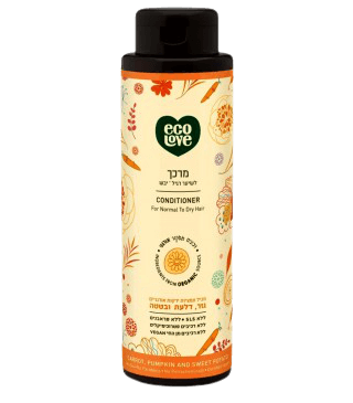 מרכך לשיער רגיל עד יבש | גזר דלעת ובטטה | 500 מ"ל |  אקולאב | EcoLove