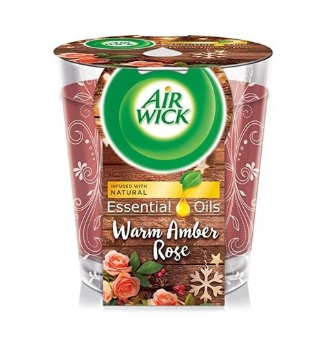 נר אייר ויק שמנים אתריים | אמבר רוז | 105 גרם | מהדורה מוגבלת אר וויק | Air Wick