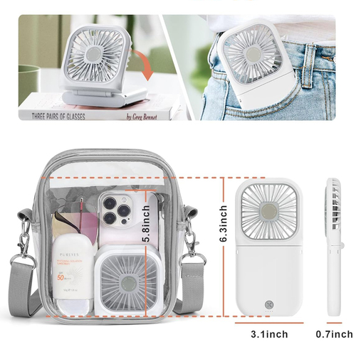 מיני מאוורר נייד לתלייה על הצוואר AirFan Plus 3000Mah