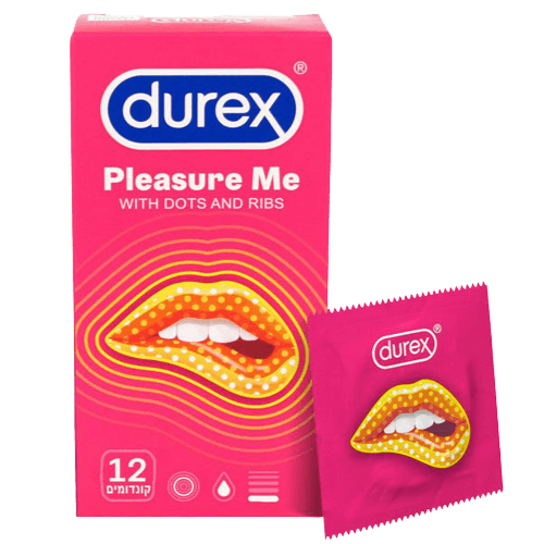 קונדומים Pleasure Me | קונדומים עם צלעות רטט ונקודות חספוס | לגירוי מוגבר | 10 יח