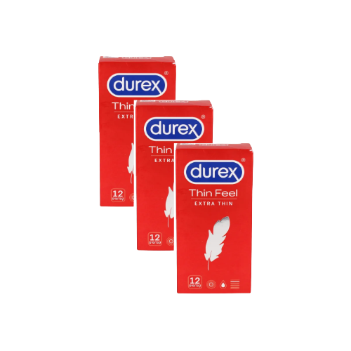 שלישייה - Ultra Thin Feel - קונדומים דקים במיוחד לתחושה מוגברת - 30 יח' דורקס | Durex