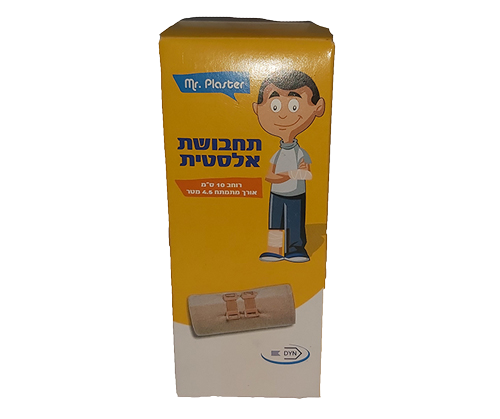 תחבושת אלסטית 10 ס"מ רוחב אורך מתמתח 4.5 מטר - Mr. plaster
