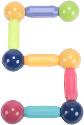מקלות וכדורים מגנטיים 120 חלקים Playmager