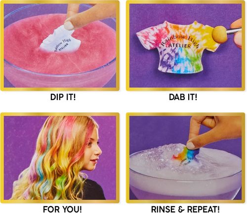 בובת אופנה ריינבו היי DIY צבעי מים - עיניים ירוקות