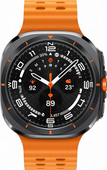 שעון חכם Samsung Galaxy Watch Ultra LTE - צבע מסגרת טיטניום אפור - צבע רצועה כתום