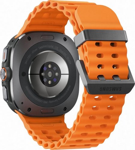 שעון חכם Samsung Galaxy Watch Ultra LTE - צבע מסגרת טיטניום אפור - צבע רצועה כתום