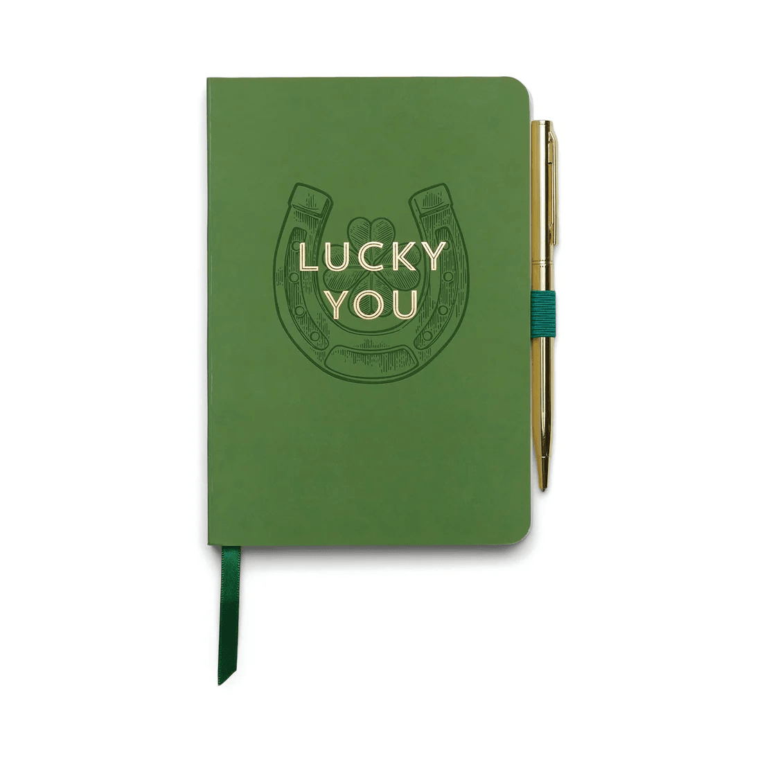 מחברת וינטג׳ עם עט- Lucky you