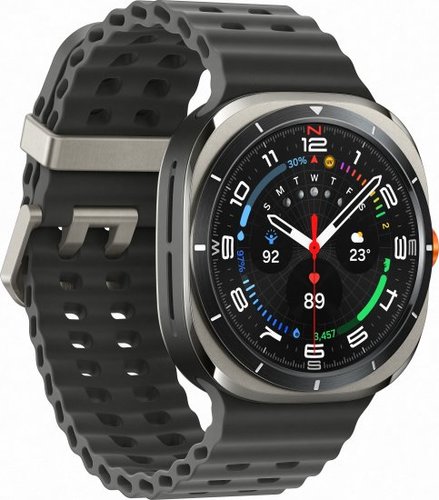 שעון חכם Samsung Galaxy Watch Ultra LTE -  צבע מסגרת טיטניום כסוף - צבע רצועה כתום