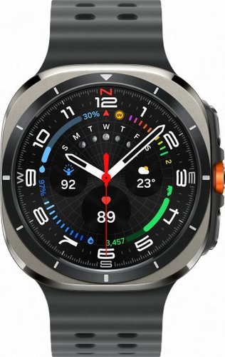 שעון חכם Samsung Galaxy Watch Ultra LTE -  צבע מסגרת טיטניום כסוף - צבע רצועה כתום