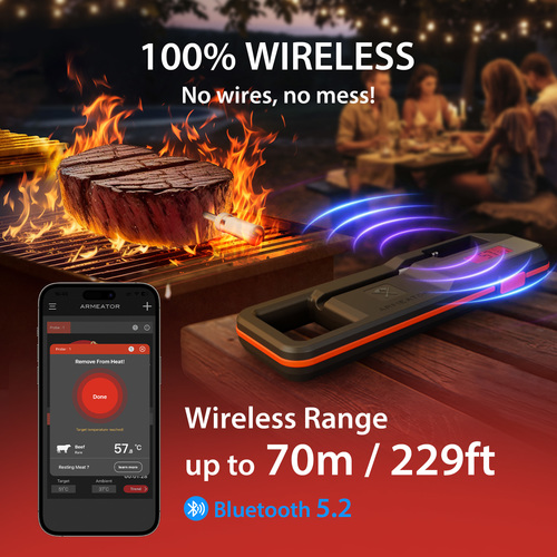 מדחום דיגיטלי אלחוטי לבשר ARMEATOR A1 Bluetooth
