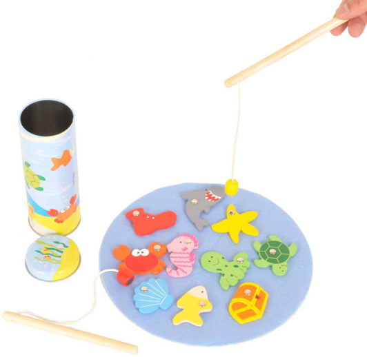 משחק דגים במארז פח מבית Linda Toys