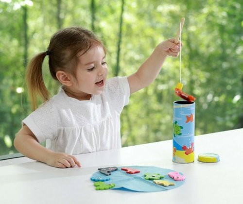 משחק דגים במארז פח מבית Linda Toys