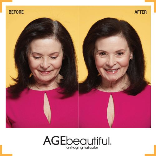 ספרי צבע שיער זמני לכיסוי שורשים AGEbeautiful - חום כהה 72 מ
