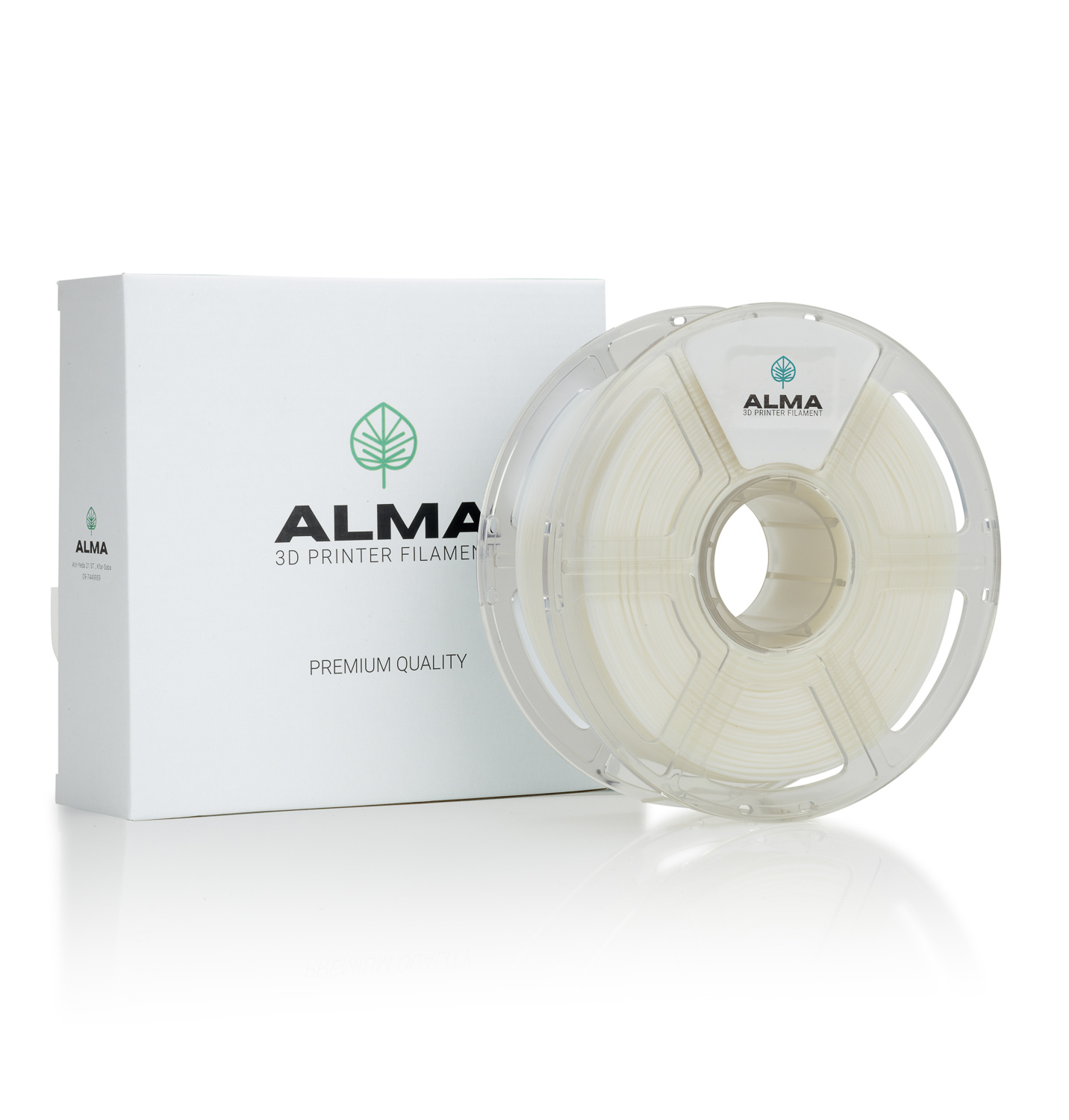 פילמנט איכותי מסוג +ABS מבית ALMA צבע טבעי