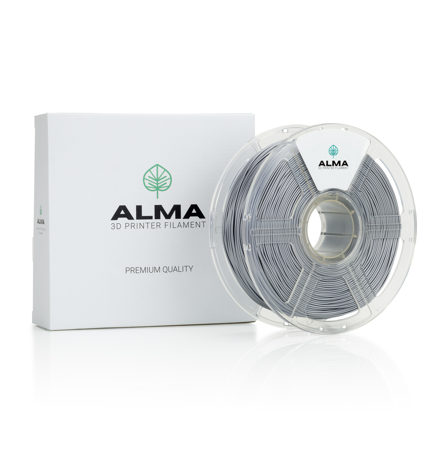 פילמנט איכותי מסוג +ABS מבית ALMA צבע כסף
