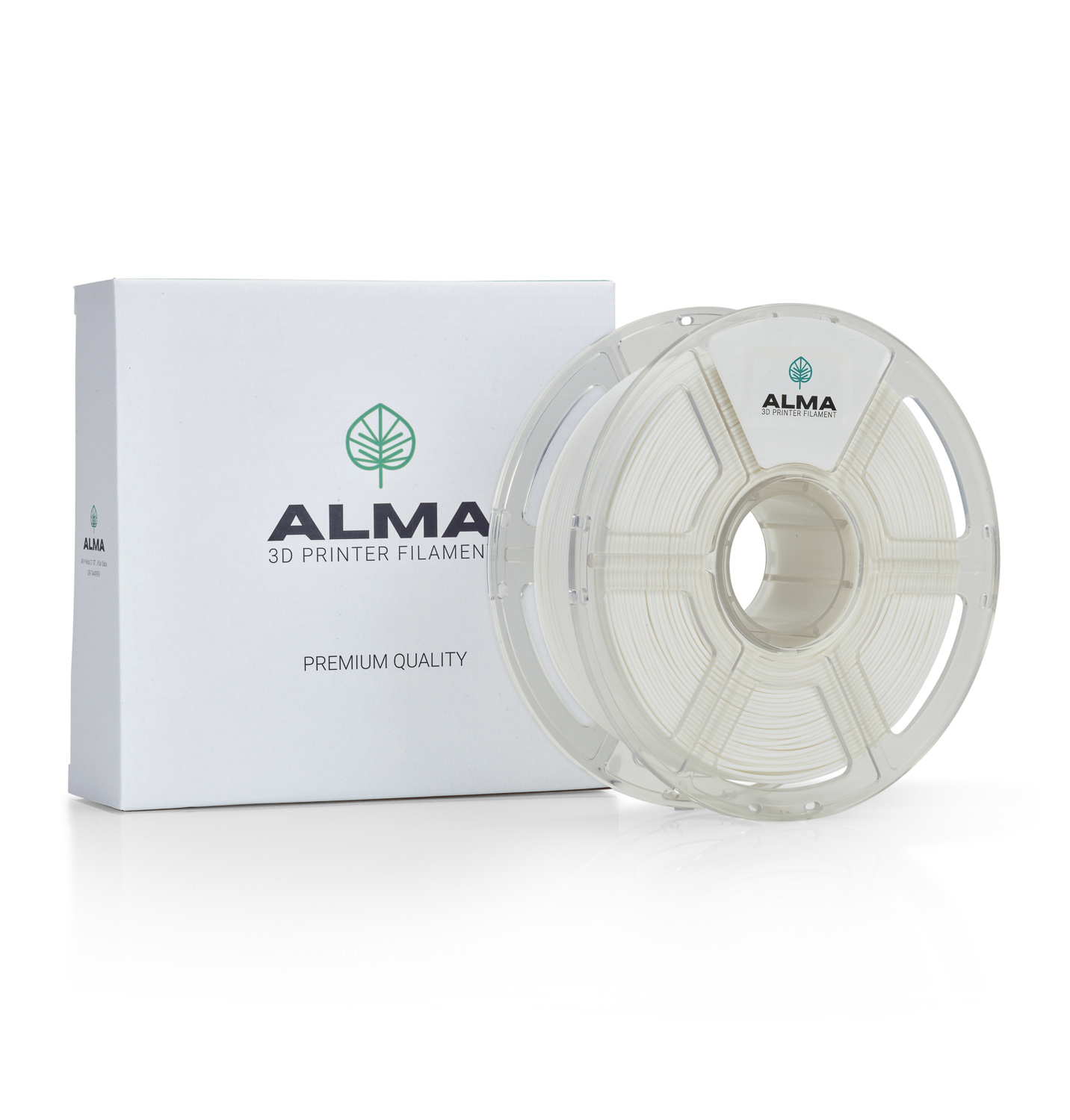 פילמנט איכותי מסוג +ABS מבית ALMA צבע לבן