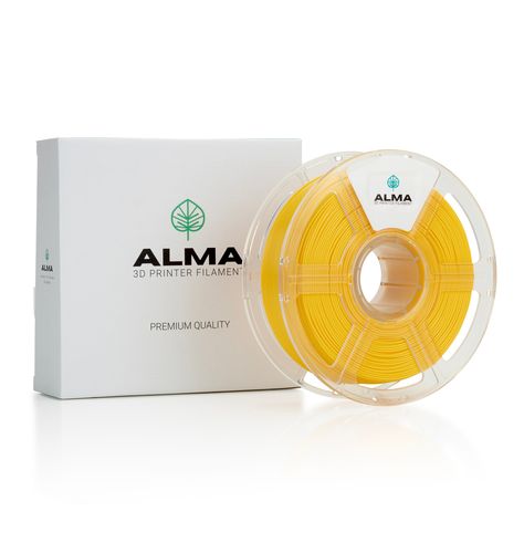 פילמנט איכותי מסוג +ABS מבית ALMA צבע צהוב