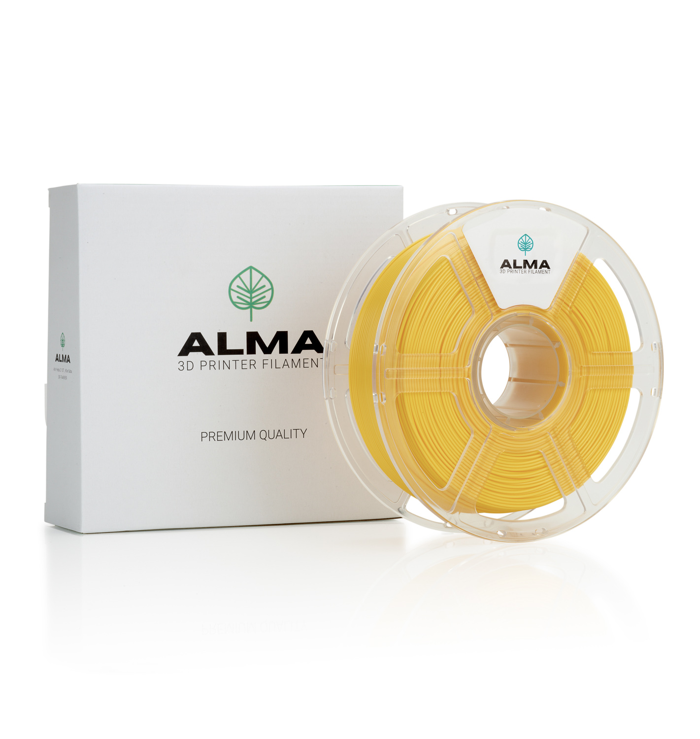 פילמנט איכותי מסוג +ABS מבית ALMA צבע צהוב