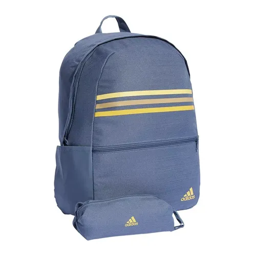 תיק גב Adidas דגם קלאסיק - כחול פסים עם קלמר