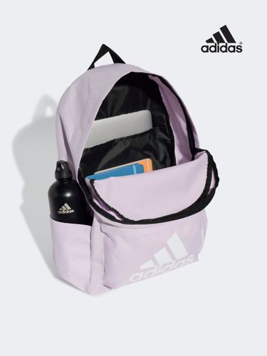 תיק גב Adidas דגם קלאסיק - סגול לילך לוגו לבן
