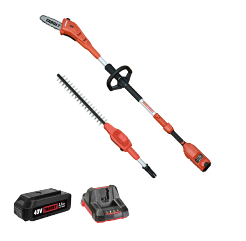 מולטי טול משור גובה ומגזמת נטען 40V + סוללה 4AH ומטען | טרגט T13254