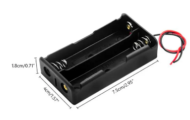 בית סוללה ל-2 סוללות ליתיום 18650 3.7V