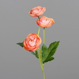  פרח נורית סלמון 24 ס"מ 3 ראשים Ranunculus Pick