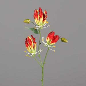  ענף גלוריה אדום צהוב 3 ראשים 76 ס"מ Gloriosa