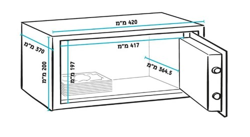 כספת דיגיטלית 420*370*200 GPT TOSA20UM